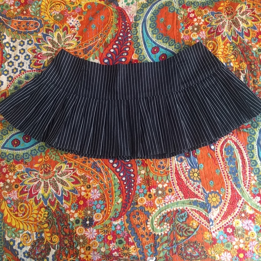 Phase clothing twill pinstripe micro mini 12UK